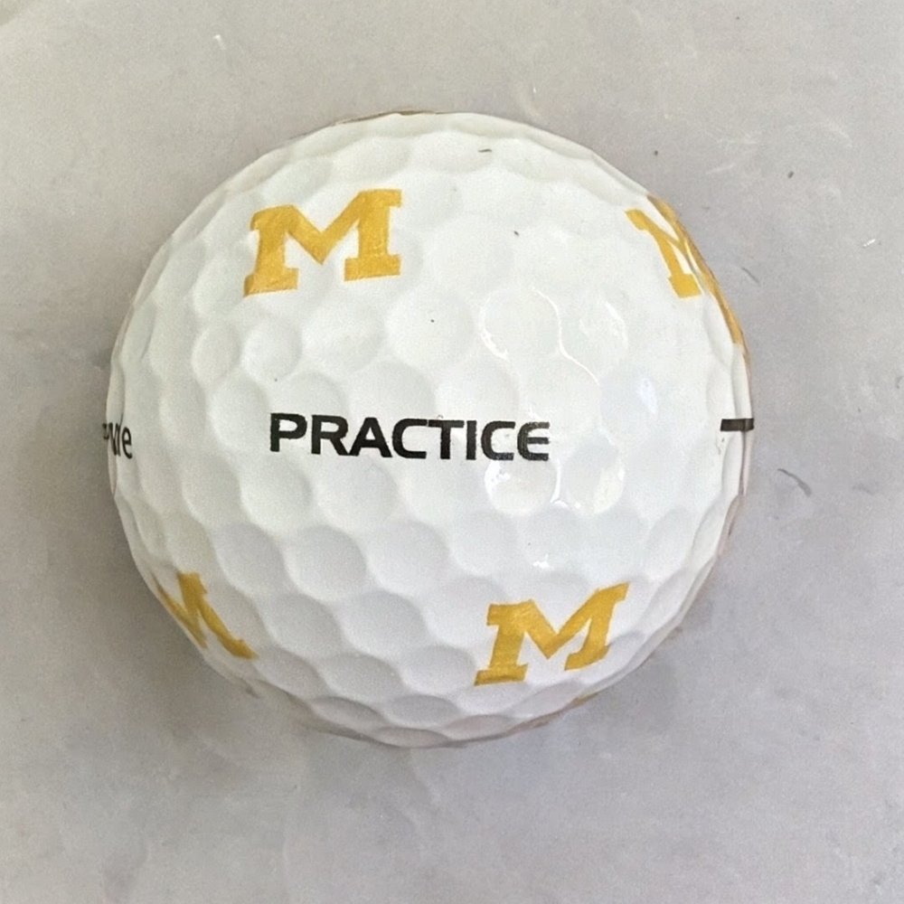 TaylorMade TP5 MICHIGAN Wolverines Practice Golf Balls Set Of 12 New (No Box) - Picture 3 of 4